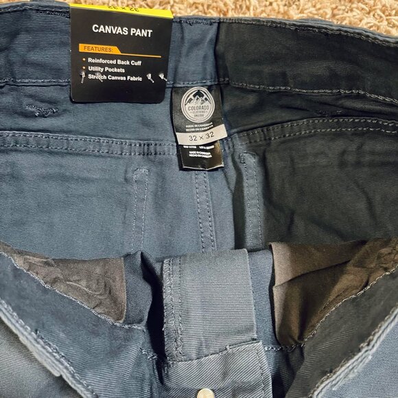 Colorado Clothing Men's Canvas Work Pants Blue, Size 32x32 (New) - Picture 13 of 14